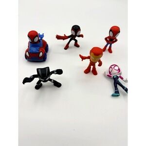 Lot Of 6 Marvel Spidey and His Amazing Friends 2.5" Action Figures